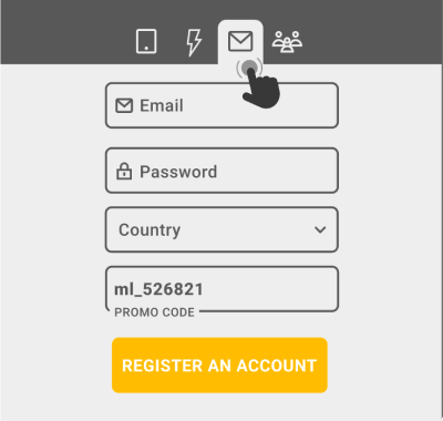 Registration by email